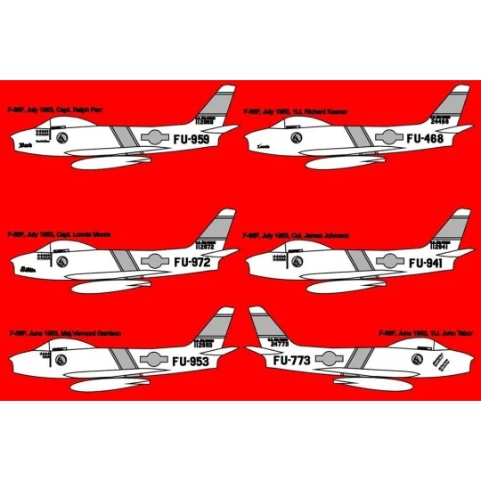F-86F SABRE 335th FIS decal, 1/144 - Brengun BRL144084