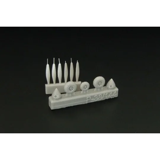 P-38 Wheels -proppelers (Fujimi kit), 1/144 - Brengun BRL144146