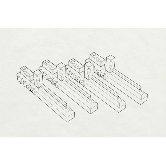 WWII USN Wheel chocks, 1/144 - Brengun BRL144147 WWII USN Wheel chocks, 1/144 - Brengun BRL144147