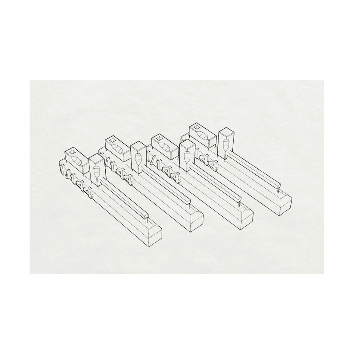 WWII USN Wheel chocks, 1/144 - Brengun BRL144147 WWII USN Wheel chocks, 1/144 - Brengun BRL144147