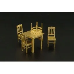 Table and chairs, 1/72 - Brengun BRL72013