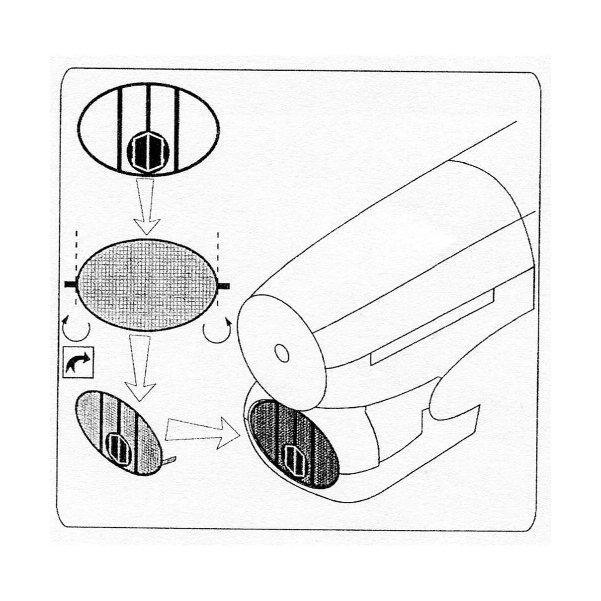 Air intake mesh for Typhoon (Academy), 1/72 - Brengun BRL72018