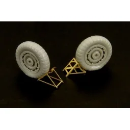 Luftwaffe wheel chocks (two types), 1/72 - Brengun BRL72024