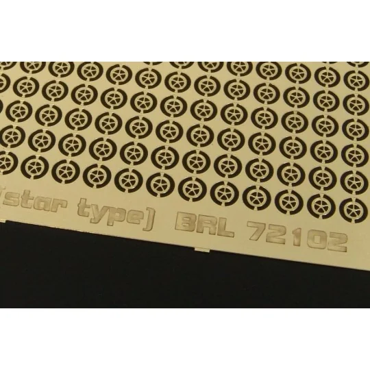 Tie down points (star type) US aircraft carrier, 1/72 - Brengun BRL...