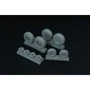 C-130 wheel set (with disc brakes) (Italeri), 1/72 - Brengun BRL72147 C-130 wheel set (with disc brakes) (Italeri), 1/72 - Brengun BRL72147
