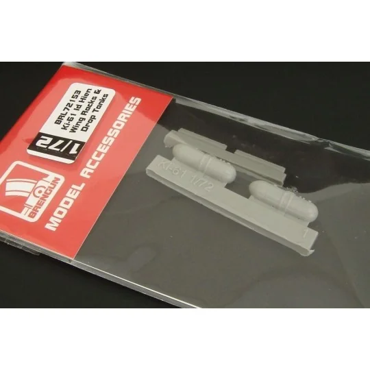 Ki-61 Id Hien Wing Racks & Drop Tanks, 1/72 - Brengun BRL72153 Ki-61 Id Hien Wing Racks & Drop Tanks, 1/72 - Brengun BRL72153
