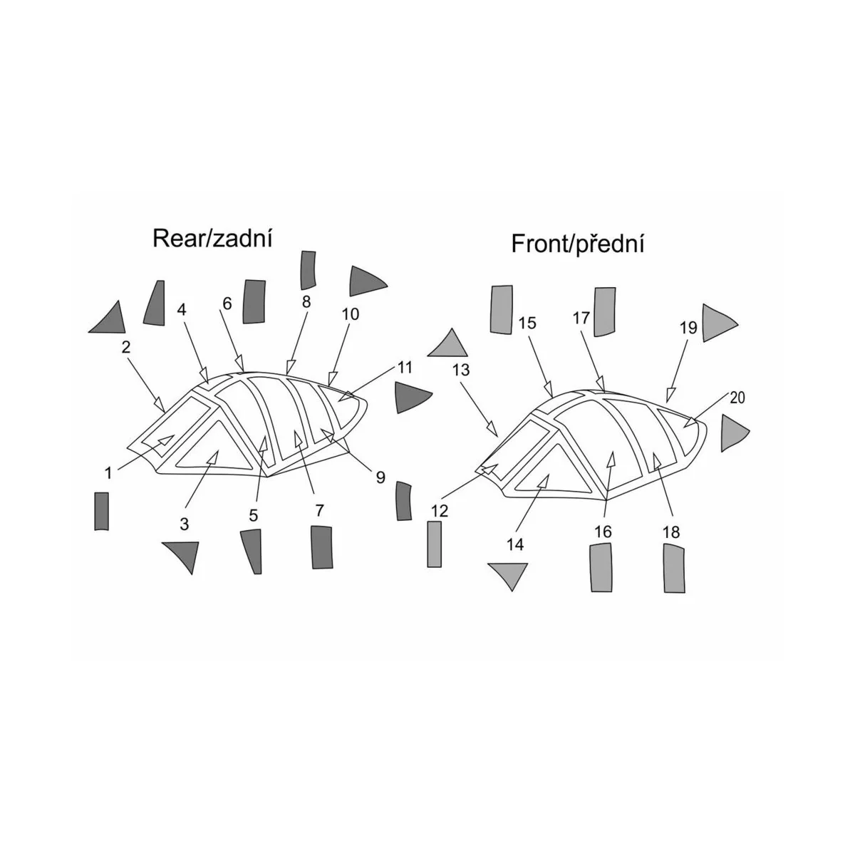 Ohka MXY7-K1 KAI (two seat) Canopy mask (Brengun kit) - Brengun BRL...