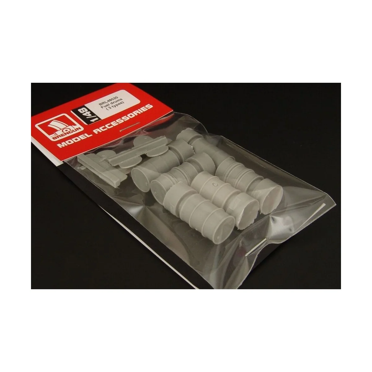 Fuel drums ( 3 types), 1/48 - Brengun BRL48020
