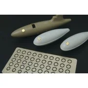 U S drop tanks caps, 1/48 - Brengun BRL48070