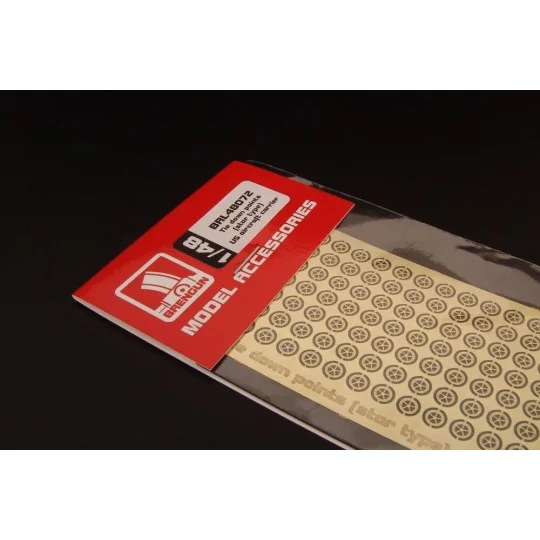 Tie down points (star type) US aircraft carrier, 1/48 - Brengun BRL...