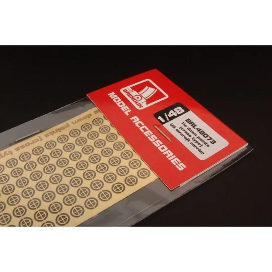 Tie down points (cross type) US aircraft carrier, 1/48 - Brengun BR...