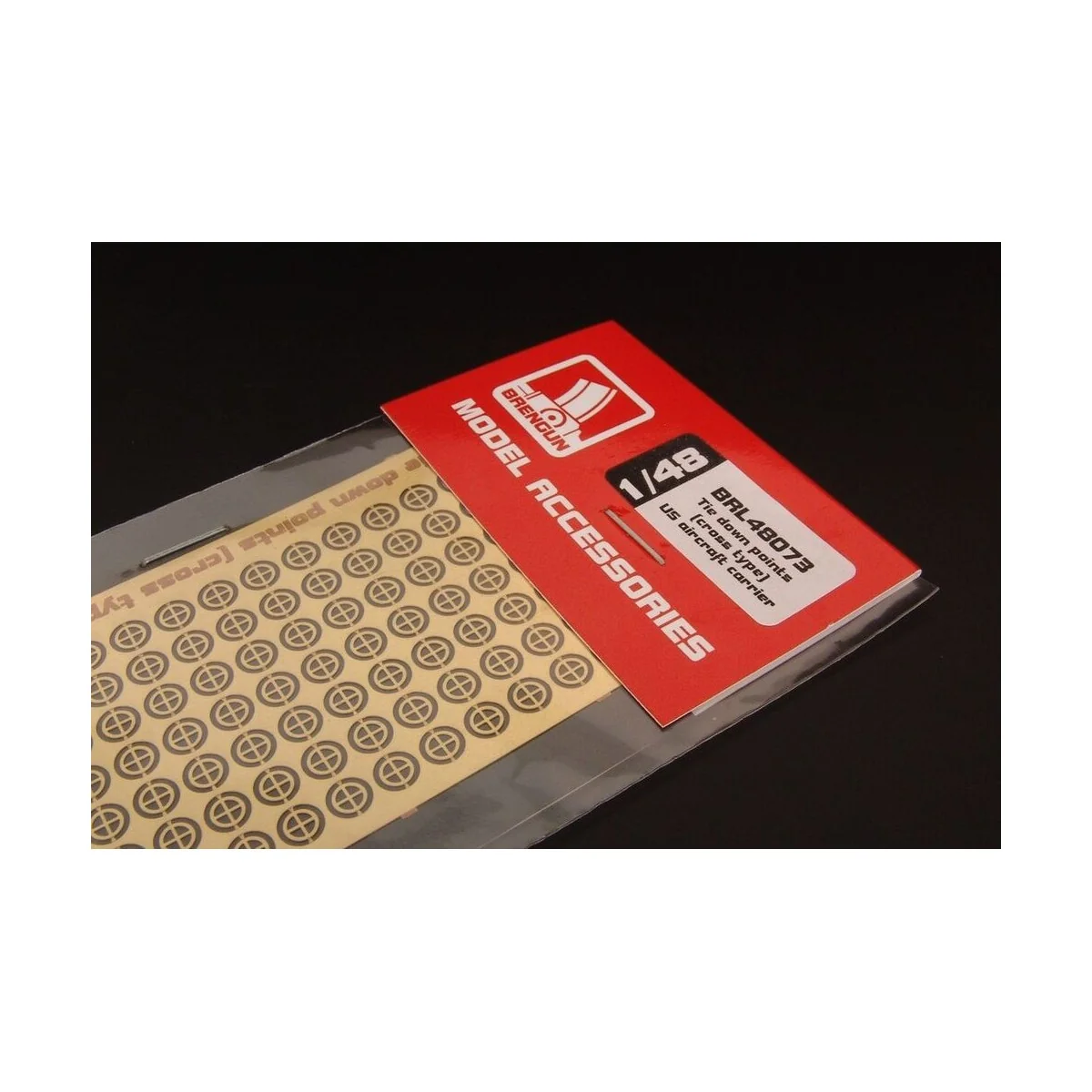 Tie down points (cross type) US aircraft carrier, 1/48 - Brengun BR...