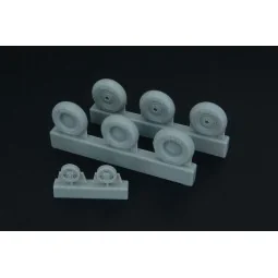Spitfire 3 spoke wheels set (3 types of tires), 1/48 - Brengun BRL4...