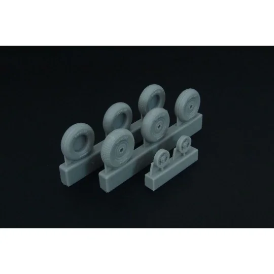 Spitfire 3 spoke wheels set (3 types of tires), 1/48 - Brengun BRL4...
