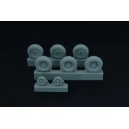 Spitfire 4 spoke wheels set (3 types of tires) - Brengun BRL48097