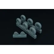 Spitfire 4 spoke wheels set (3 types of tires) - Brengun BRL48097