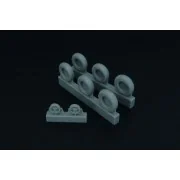 Spitfire 4 spoke wheels set (3 types of tires), 1/48 - Brengun BRL4...