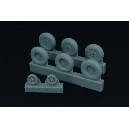 Spitfire 5 spoke wheels set (3 types of tires) - Brengun BRL48098