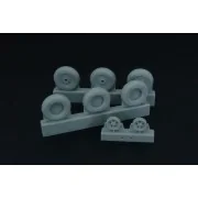 Spitfire 5 spoke wheels set (3 types of tires), 1/48 - Brengun BRL4...