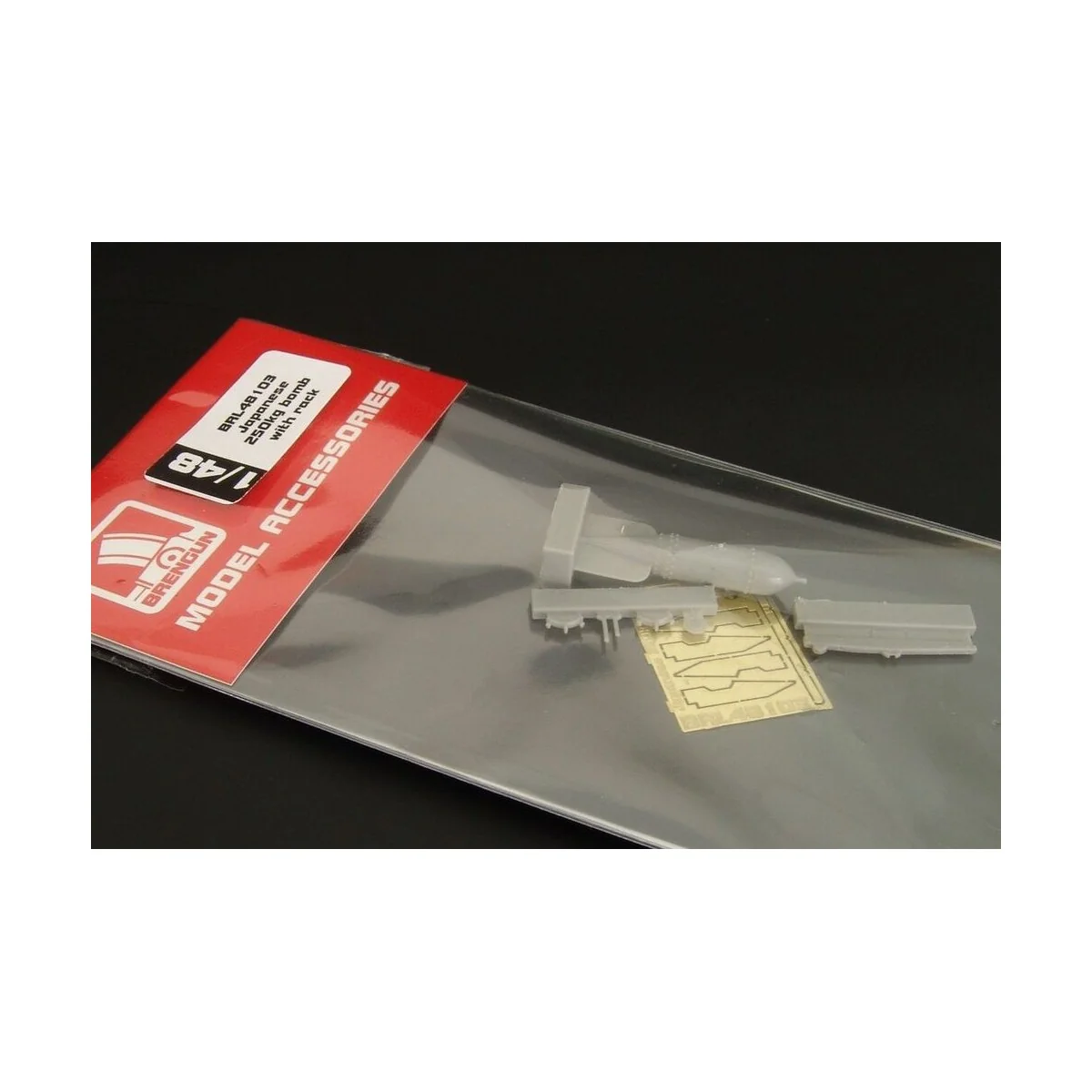 Japanese 250kg bomb with rack, 1/48 - Brengun BRL48103