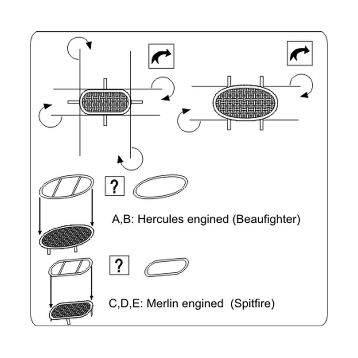 Intake guards RAF (air-intake meshes) - Brengun BRL32002