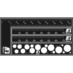 try square, rule and circle template - Brengun HQT006