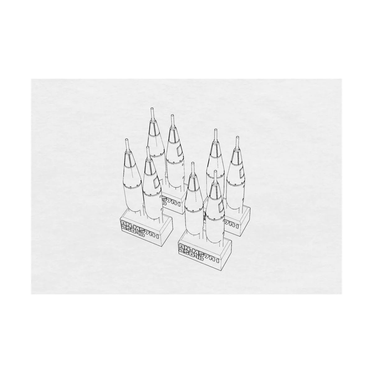 US bomb 250-lb AN-M57A1, 1/72 - Brengun BRL72174