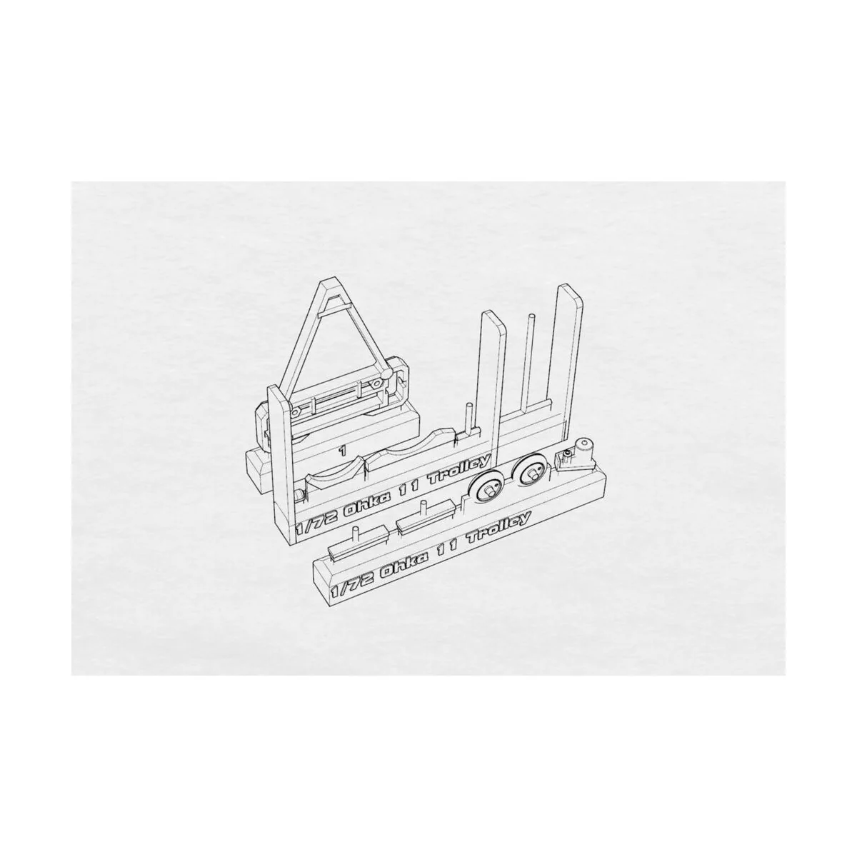 Trolley for Ohka model 11, 1/72 - Brengun BRL72177