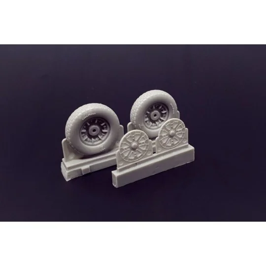 F4U Corsair Block Thread Wheels set - Brengun BRL48114