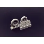 F4U Corsair Ribbed Thread Wheels set - Brengun BRL48115