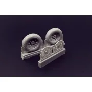 F4U Corsair Ribbed-Diamond Thread Wheels set, 1/48 - Brengun BRL48116 F4U Corsair Ribbed-Diamond Thread Wheels set, 1/48 - Brengun BRL48116