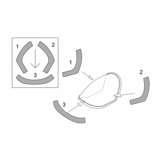 Me P1103 rocket fighter canopy mask (Brengun kit), 1/48 - Brengun B... Me P1103 rocket fighter canopy mask (Brengun kit), 1/48 - Brengun B...