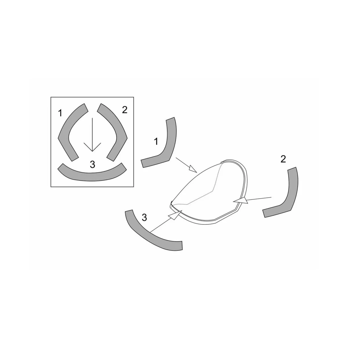 Me P1103 rocket fighter canopy mask (Brengun kit) - Brengun BRL48120