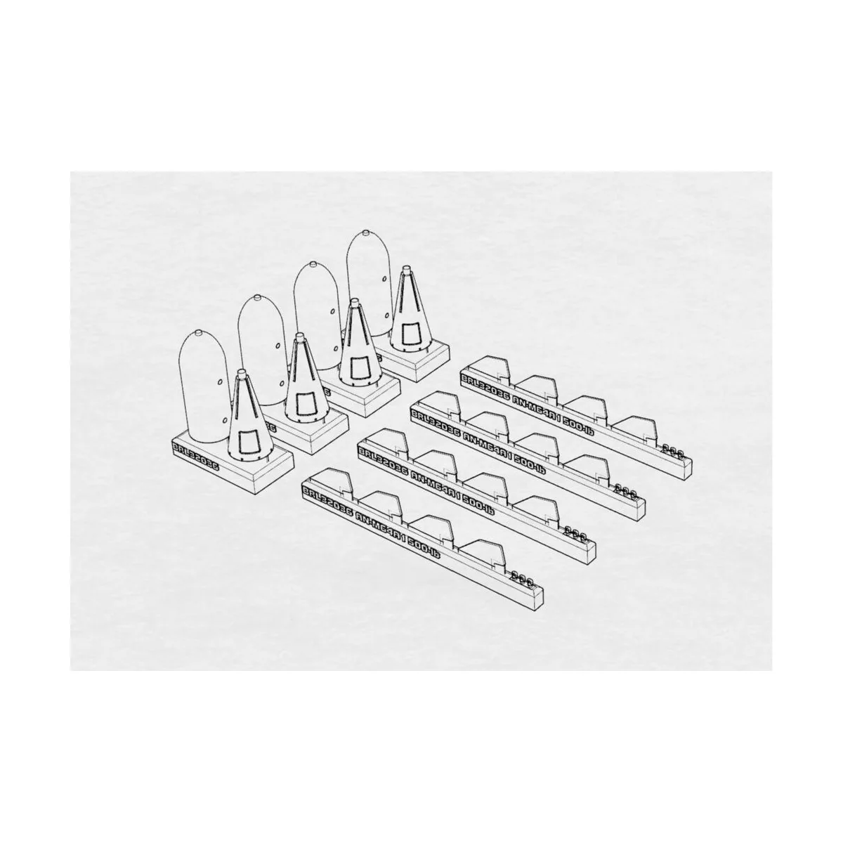 US bomb 500-lb AN-M64A1, 1/32 - Brengun BRL32036 US bomb 500-lb AN-M64A1, 1/32 - Brengun BRL32036