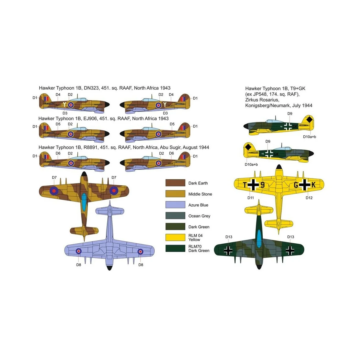 Typhoon Mk Ib Car Doors-Desert and Luftwaffe trials, 1/72 - Brengun...