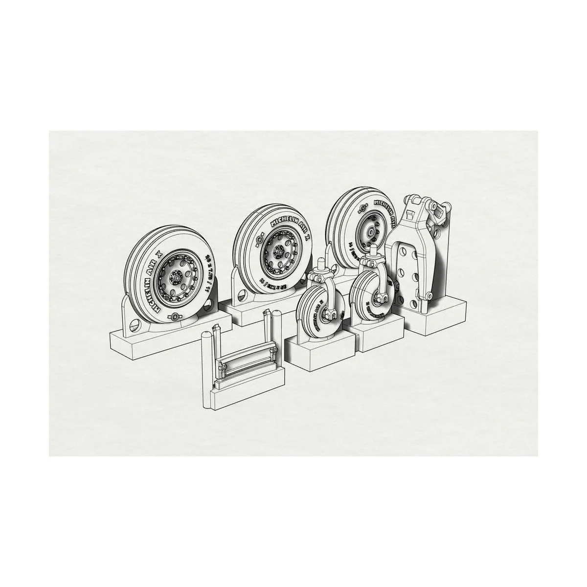 AV8B Wheels (Hasegawa kit), 1/72 - Brengun BRL72185 AV8B Wheels (Hasegawa kit), 1/72 - Brengun BRL72185