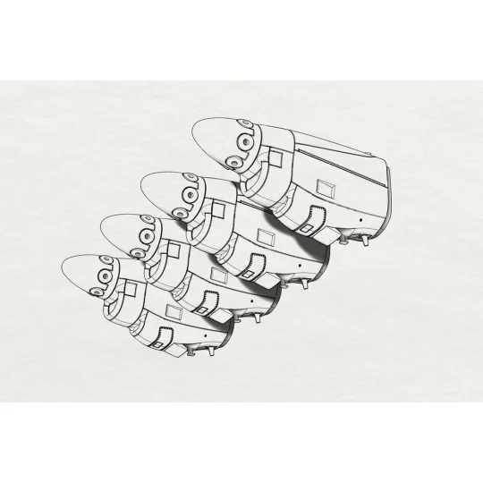 C-130J engine nacells (Italeri kit) - Brengun BRL48123