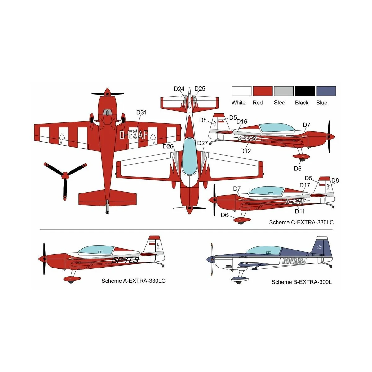 Extra EA-300L-330LC, 1/72 - Brengun BRP72040