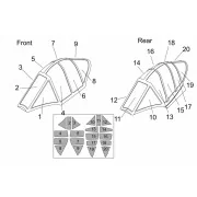 Ohka MXY7-K1 KAI two seats Canopy mask (Brengun kit) - Brengun BRL4...