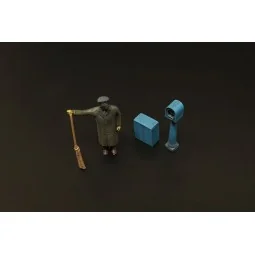 Street sweeper and parking meter, 1/87 - Hauler HLR87202