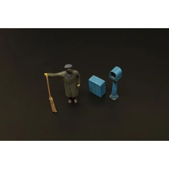 Street sweeper and parking meter, 1/87 - Hauler HLR87202