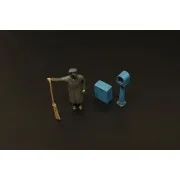 Street sweeper and parking meter, 1/87 - Hauler HLR87202