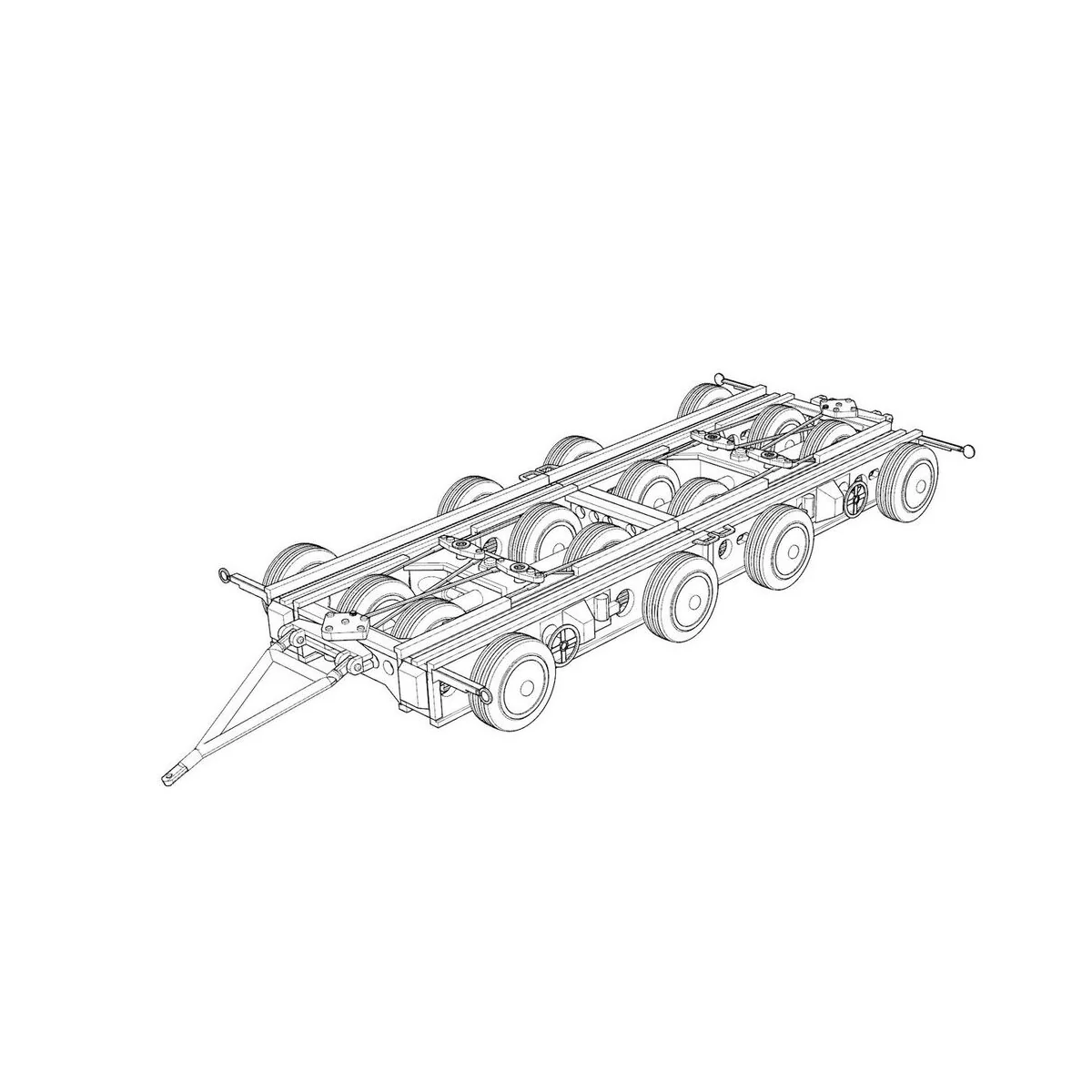 Culemeyer four axles, 1/120 - Hauler HTT120082 Culemeyer four axles, 1/120 - Hauler HTT120082