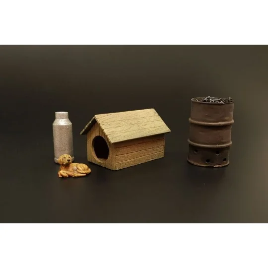 Dog house with dog, 1/35 - Hauler HLU35118