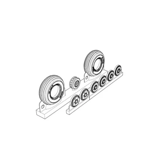 DH 98 Mosquito wheels - Brengun BRL72206