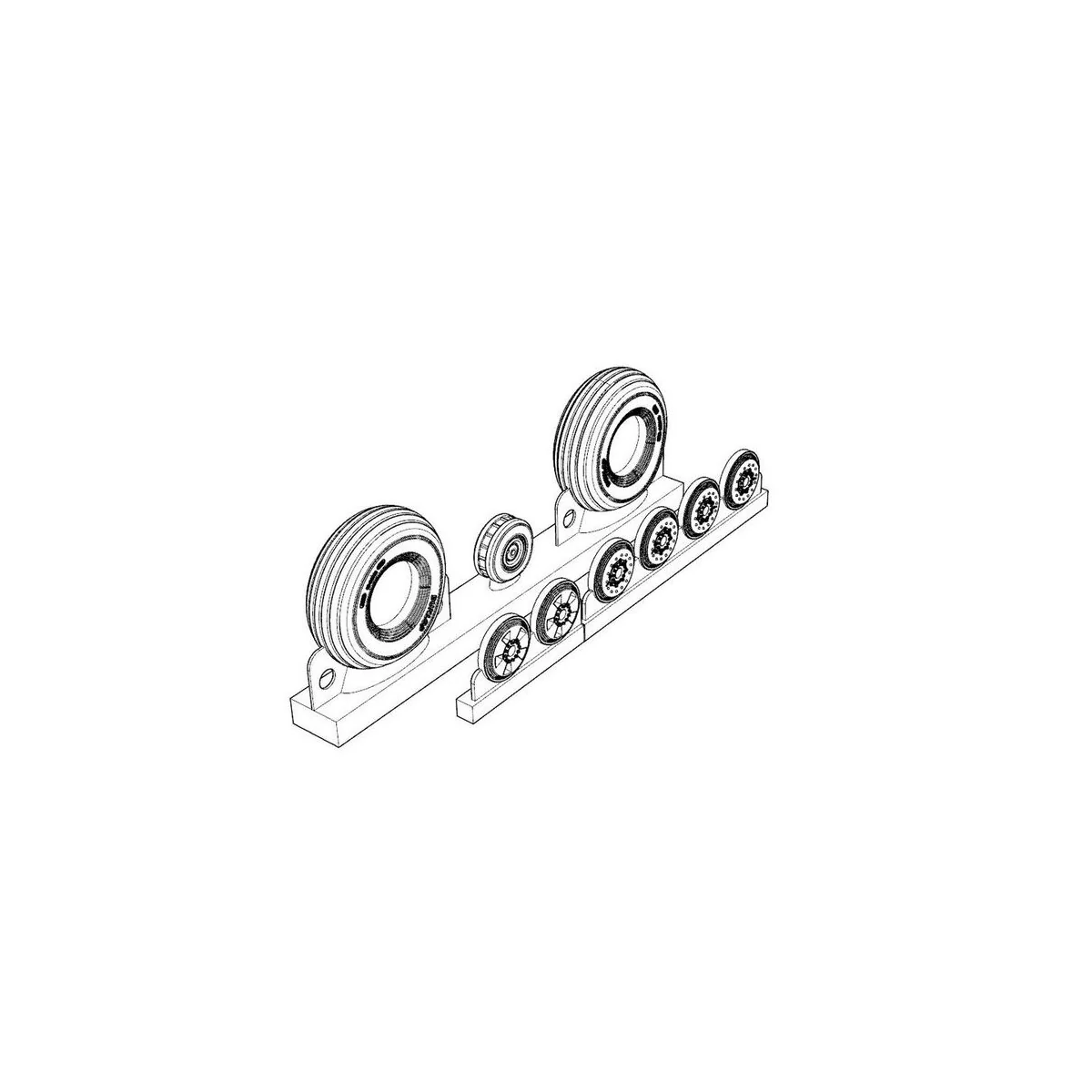 DH 98 Mosquito wheels - Brengun BRL72206