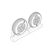 F4U Corsair Diamond Thread Wheels set, 1/72 - Brengun BRL72217