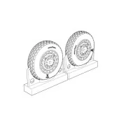 F4U Corsair Block Thread Wheels set - Brengun BRL72218