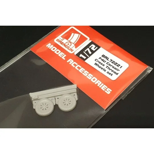 F4U Corsair Cross Thread Wheels set, 1/72 - Brengun BRL72221