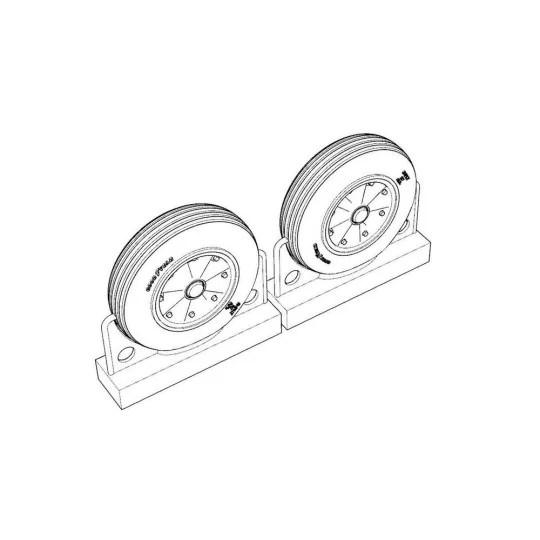 F4U Corsair Late Ribbed Thread (late '50s) Wheels set, 1/72 - Breng...
